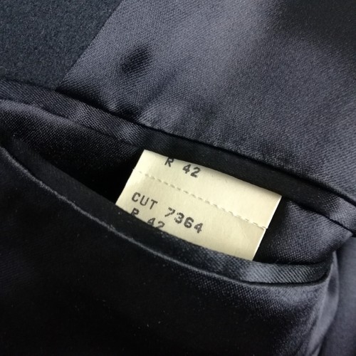 Marshall Fields Mens Trench Coat Black Single Breasted Wool Blend 42 - Picture 7 of 10