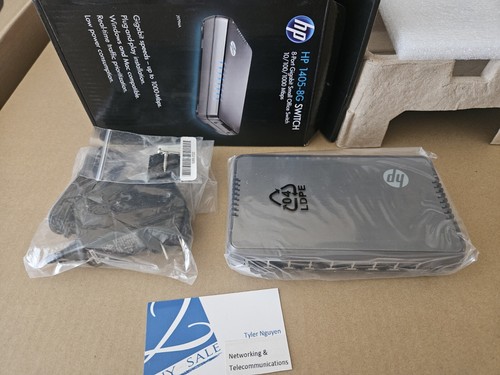 NEW - HP J9794A 8-Port Gigabit Ethernet 1405-8G + PSU Mini Network Switch (QTY+) - Picture 2 of 6