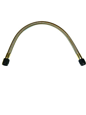 6AN 24'' NITROUS OXIDE OR FUEL LINE PTFE STAINLESS BRAIDED HOSE BLACK ENDS