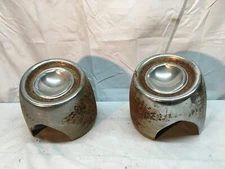 Vintage Pair Front Car Chrome Bullet Points Rat Rod Parts Repair Lot Art