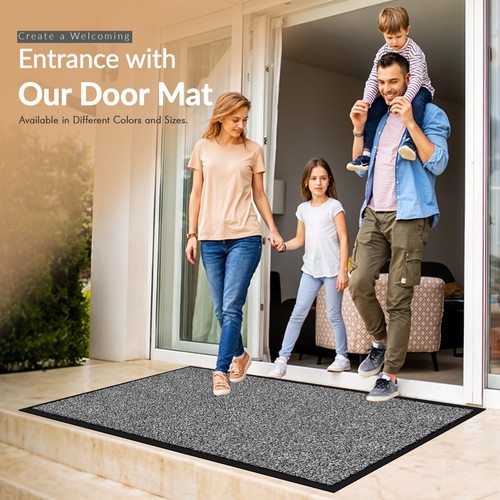 Large Heavy Duty Non Slip Rubber Back Door Mat Hallway Kitchen Floor Rug Barrier - Picture 99 of 102