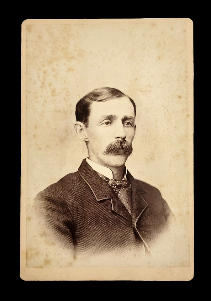 Original Old Vintage Card Picture Gentleman Mustache Jackson Michigan eBay