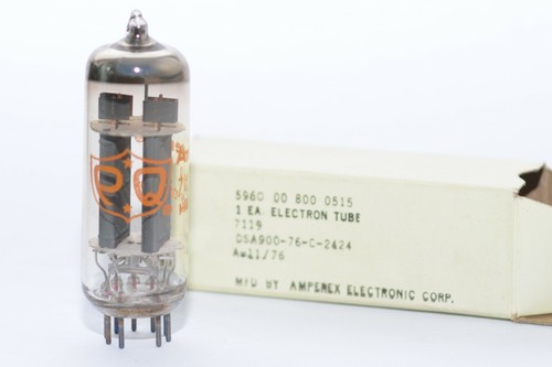 Amperex PQ 7119 / E182CC, Hifi-Röhre, Audio Preamp Tube, Code Δ6H1 Heerlen, NOS - Picture 3 of 8