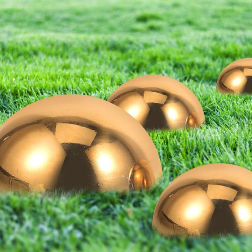 5pcs Gazing Spheres Semi Ball Garden Hemisphere Ball Gazing Ball Mirror Polished - Picture 12 of 12