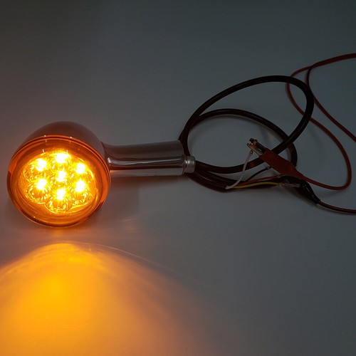 LED Blinker hinten für Harley Sportster XL 883 1200 92-22 Chrom+Gelb - Picture 7 of 9