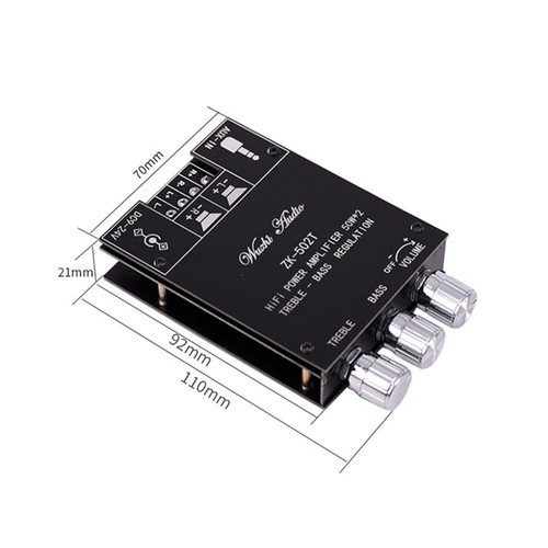 DC9-24V 2CH TPA3116D2 Bluetooth 5.0+AUX Motherboard Module Audio Power Amplifier - Picture 8 of 8