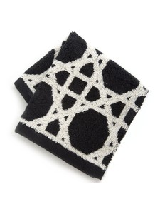 Mackenzie-Childs-Black-amp-White-TRELLIS-13-034-Square-WASH-CLOTH-NEW-8-m19-2