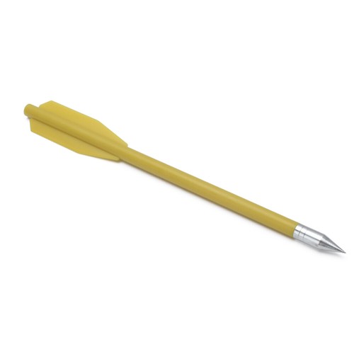 Mud Yellow Miniature Crossbow Bolts Plastic Body with Sharp Metal Point Tip 12X - Picture 3 of 8
