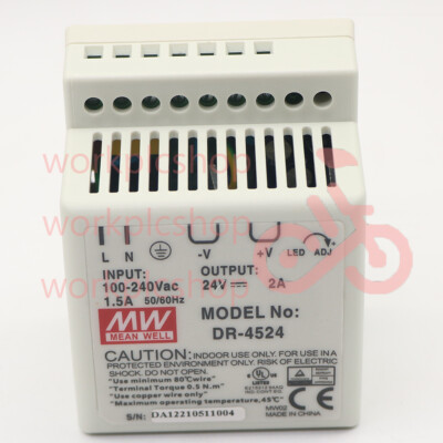 1PCS NEW Meanwell DR-4524 Ac To Dc Din-Rail Power Supply 24V 2 Amp 48W 1.5''