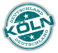 Koln Germany Grunge Travel Stamp Car Bumper Sticker Decal