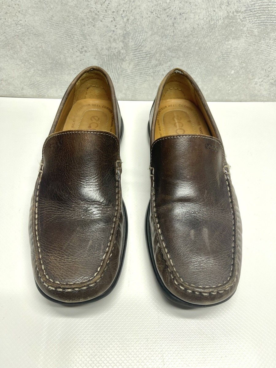 ECCO Vegetable Tanned Brown Leather Slip-On Loafers Shoes Size 43 EU 9 US ECCO Vegetable Tanned Brown Leather Slip-On Loafers Shoes  main image 3