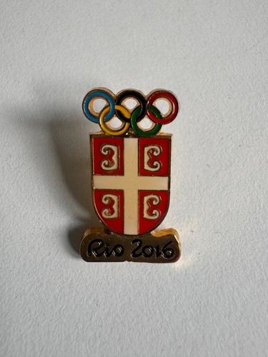 OLYMPIC GAMES 2016 IN RIO - THE OFFICIAL ENAMEL PIN OF THE SERBIAN NATIONAL TE - Picture 3 of 18