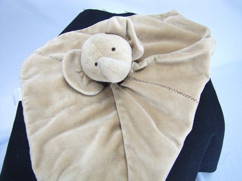 Carter's Precious Firsts Lovey Security Blanket Lovie Elephant Rattle Brown Baby - Picture 2 of 5