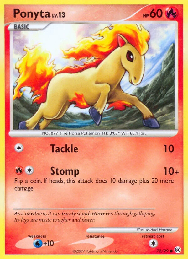Ponyta 72/99 Platinum Arceus Pokemon Card - LP