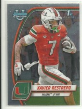 2024 Bowman Chrome University Xavier Restrepo Miami Hurricanes 1st Bowman