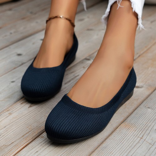 Zapatos planos de ballet para mujer punta redonda cómodos transpirables malla informales trabajo planos - Imagen 11 de 33