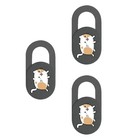 3pcs Webcam Cover Slide Cartoon Kitten Camera Cover for Laptop PC Cellphone
