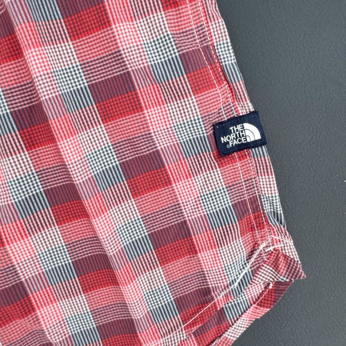 The North Face Shirt Mens XXL 2XL Red Plaid Short Sleeve Button Up Casual Nylon - Picture 2 of 12