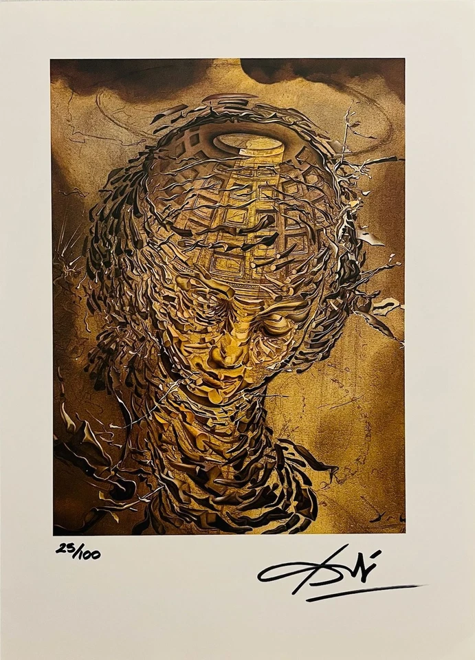 萨尔瓦多·达利原版手工签名平版画带真品证明和3,500美元的评估 — 第 2/4 张图片