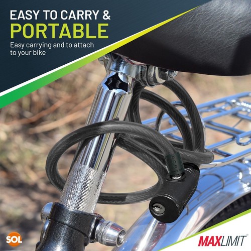 Strong Steel Bicycle Security Chain with Keys - Heavy Duty 650mm Bike Lock Cable - Picture 9 of 16