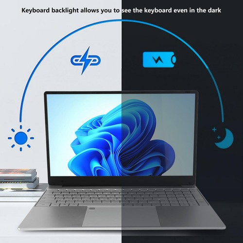 12G RAM 512G ROM US Plug 15.6 Inch Laptop IPS Display 12G RAM Quad Core 700 DTS - Afbeelding 2 van 24