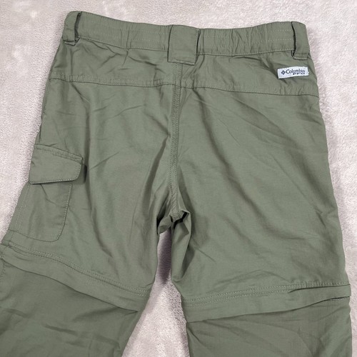 Columbia Pants Kids Size Medium Green Convertible Active Nylon Straight Leg - Foto 11 di 13
