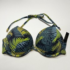 Victoria Secret 36C Bombshell Push Up Bikini Top Add 2 Cups Palm Royale Print
