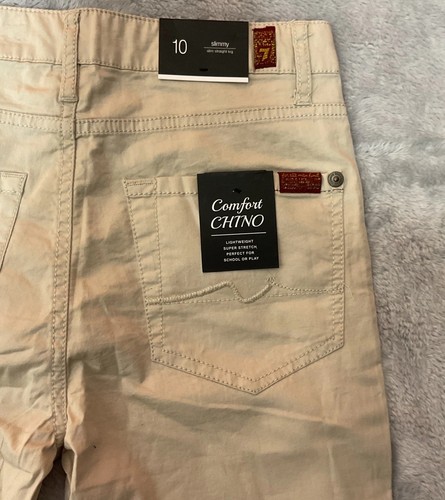 7 for all mankind boys slimmy tan pants boys size 10 Zip fly pockets uniform NWT - Picture 7 of 8