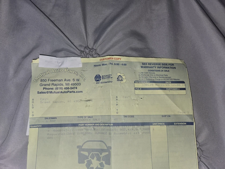 Dodge Durango 2002 montaje ABS tracción total Foto 3 de 3