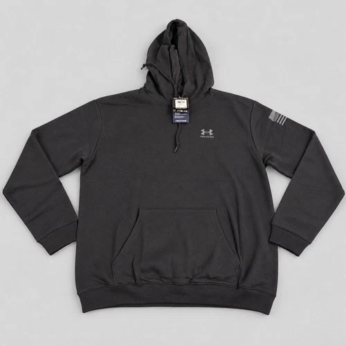 Under Armour Freedom Flag Hoodie Men’s XL Black/Charcoal NWT 6015365 - product listing photo