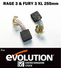 2pcs Carbon Brushes for Evolution RAGE 3 & FURY 3 XL 255mm Sliding Mitre Saw