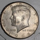 1966-P Kennedy Half Dollar 50C Philadelphia Business Strike Silver 0.4 KM#202