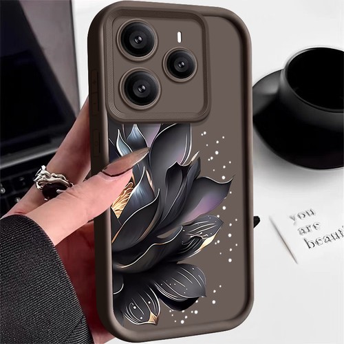 Case For Xiaomi 14T 13T Redmi Note 14 13 12 11 Pro Lotus Flower Silicone Cover - Picture 15 of 17