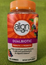 Align DualBiotic, Prebiotic + Probiotic 60 Gummies Exp. 01/2026