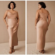BHLDN x SACHIN + BABI Cali Satin Charmeuse Slip Dress Sand Dune Blush {Z37}