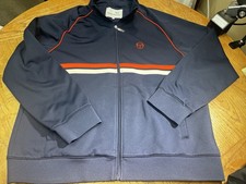 NWOT Sergio Tacchini Track Jacket Men  s Navy Red Full Zip Athletic Tennis 2XL