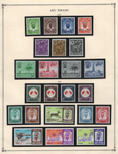 Abu Dhabi 1965-1970 Collection Of 44 Stamps Mint Never Hinged C.V. $710