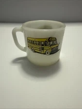 VINTAGE ANCHOR HOCKING FIRE KING CARPENTER COACHES BUS BECHTELSVILLE PA MUG