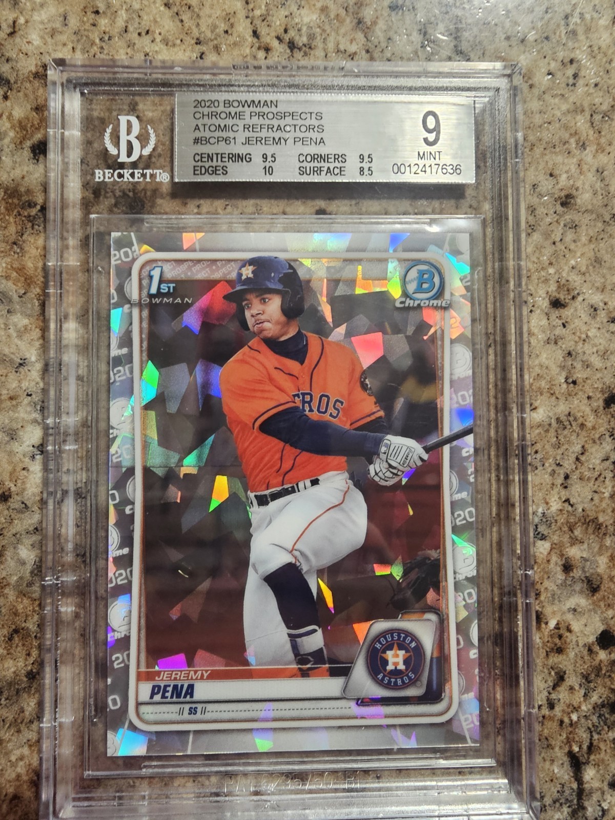 2020 Bowman - Chrome Prospects Jeremy Pena #BCP-61 Atomic Refractor (RC)