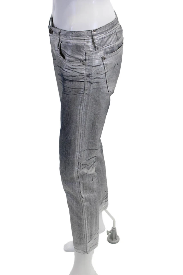 Pantalones de mezclilla Faith Connexion para mujer grises recortados al tobillo talla 30 Foto 2 de 4