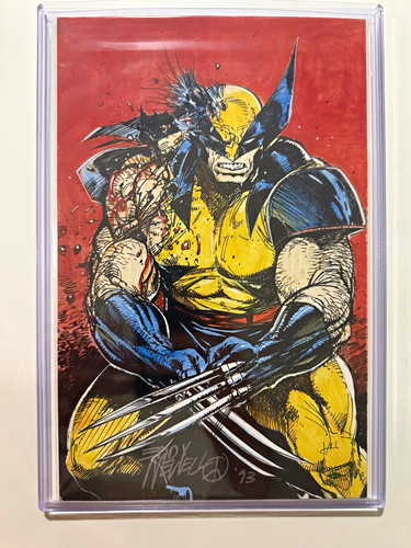Wolverine Marvel Original Drawing Signed Eddy Newell Vintage Comic Art 1993