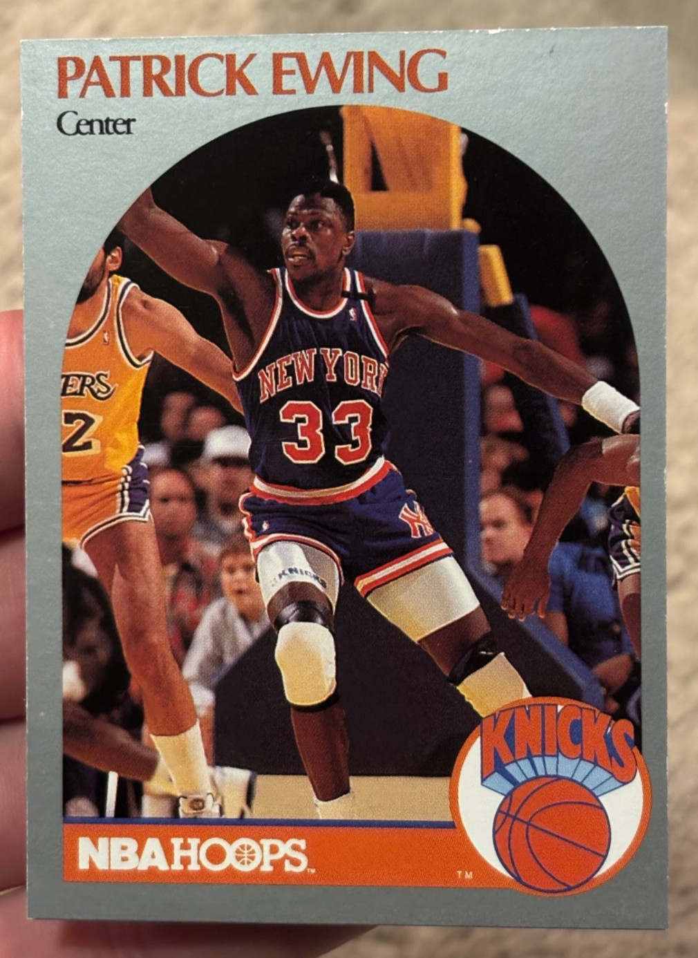 1990-91 NBA Hoops - Patrick Ewing #203 New York Knicks HOF