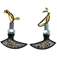 Motorrad LED Mini Blinker Blade Custom Miniblinker Schwarz Mit E-PrüFzeichen