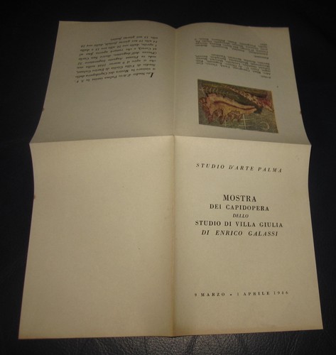 1946 Ausstellung Capidopera Enrico Galassi Afro Capogrossi Severini Manzù De Chirico