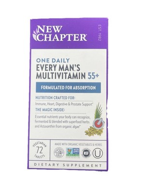 New Chapter Every Man's Multivitamin 55+ & Immune Support 72 CT Exp 9/2026