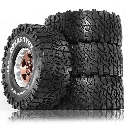 4x1.9 Wheel Rims Tires For 1/10 FMS FCX10 Toyota Land Patrol Ford pickup RC Car - Picture 12 of 13
