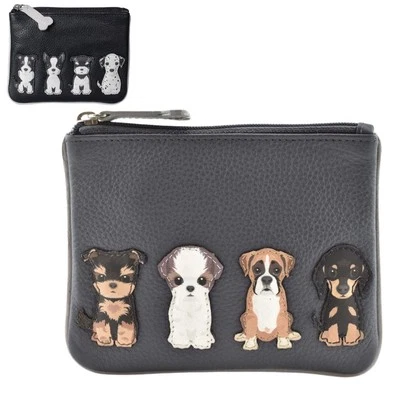 Mala Leather Sitting Dogs Purse RFID Soft Leather Coin & Card Holder Gift Bag