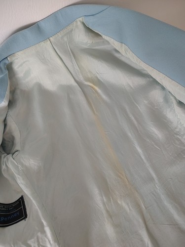 Tuta vestito blu bambino bambino vintage 4 pezzi gilet bottoni pantaloni fiori taglia 6/7 - Foto 6 di 21