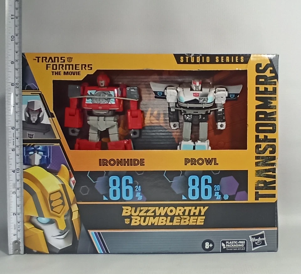 HASBRO TRANSFORMERS BUZZWORTHY BUMBLEBEE STUDIO IRONHIDE & PROWL SET SEALED - Image 2 of 4