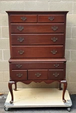Mahogany Queen Anne Flat Top Highboy VTG 1900's DELIVERY AVAIABLE send message